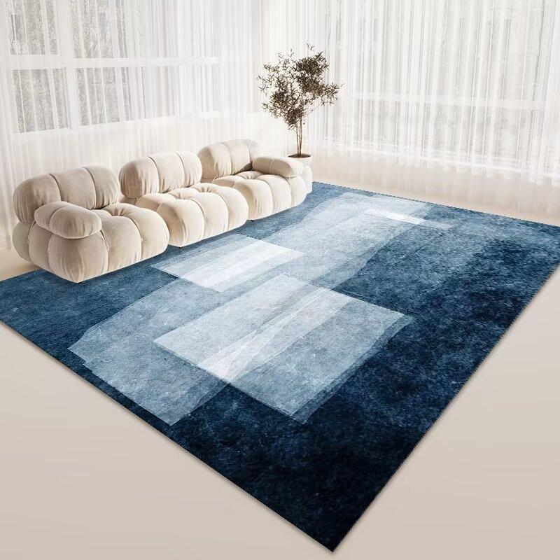 Wind Living Room Coffee Table Carpet, Room Bedroom Crystal Velvet Floor Mat, Home Dirt-Resistant Large Area Full Floor Mat