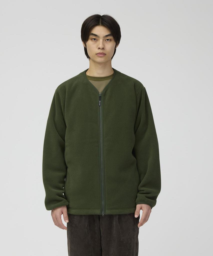Snow Peak Fleece Cardigan CHARCOAL L Water-Repellent (Water-repellent, Lightweight, Warm)