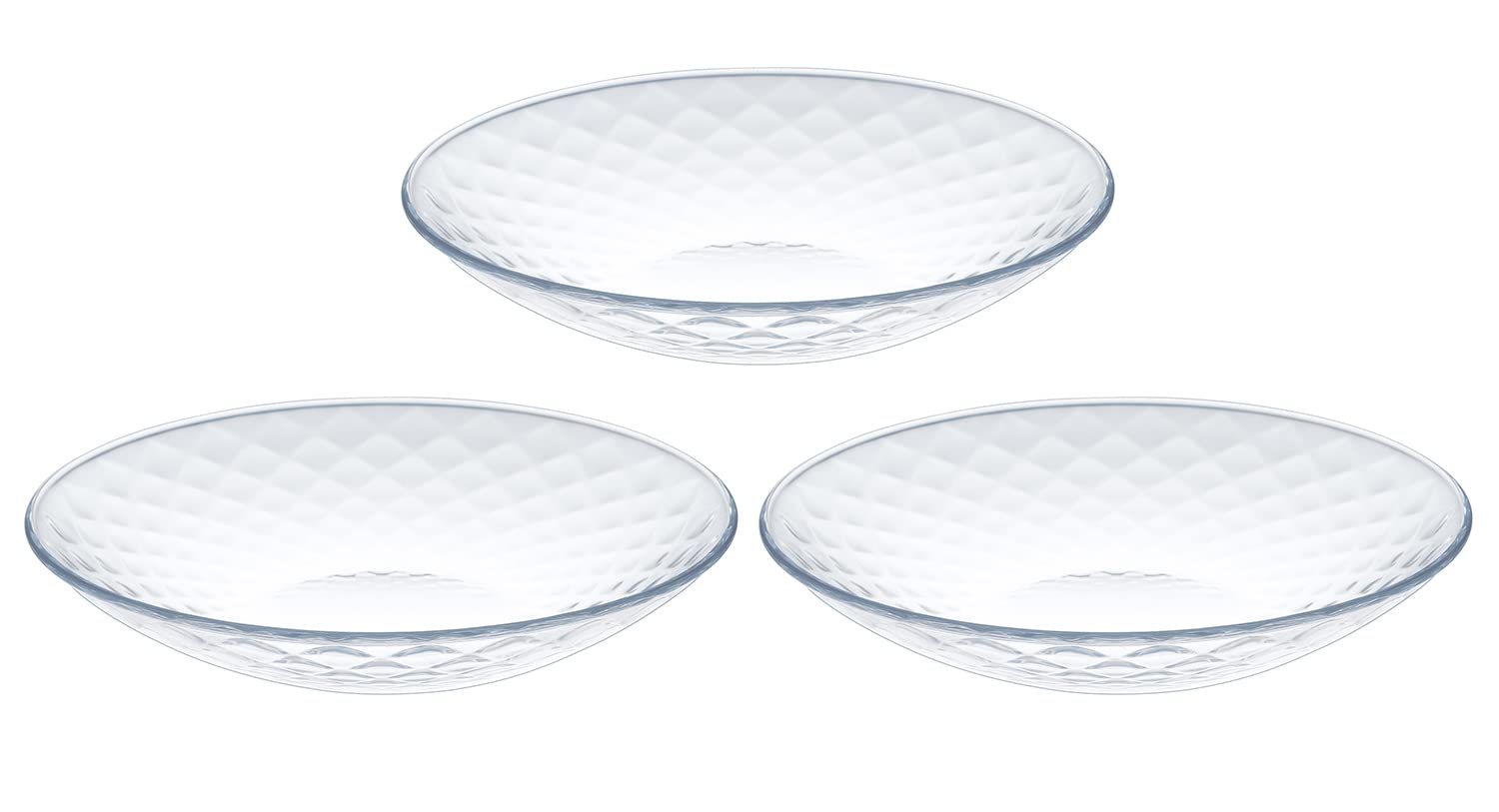 

Toyo Sasaki Glass Reflet Bowl 23 Set of Made in Dishwasher Good Design Award Large Noodle Round Glass Plates, 3, Japan, Safe, Winning, Plate, Plate,