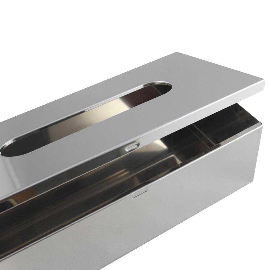 Stainless Steel Tissue Case Napkin Dispenser Durable Rectangle Easy to Use
