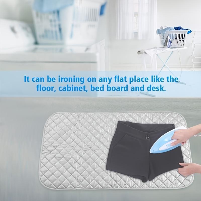 Large Size Thickened Coated Silvery Ironing Board Foldable Portable for Home Travel Hotel Dormitory Desktop Ironing Pad