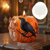 Maple Crow Relief Pumpkin Candle Silicone Mold Crow Black Bird Ball Pumpkin Candle Silicone Mould Resin Mold Crows Gypsum Molds