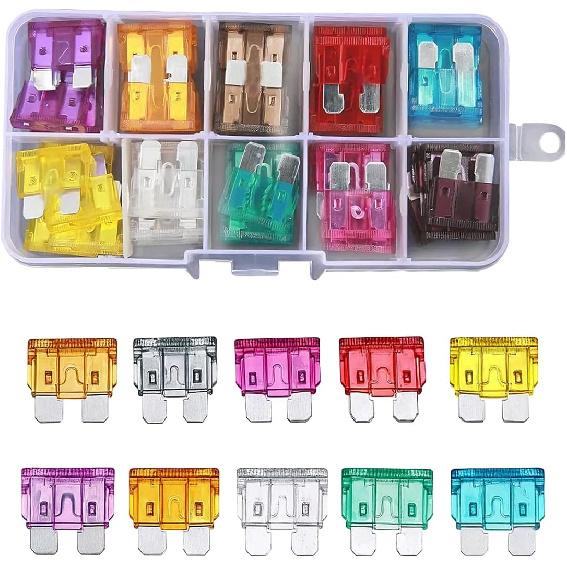 306PCS Car Fuse Assortment Kit, Standard and Mini and Micro Mix Vehicles Blade Fuses Kit Replacement, 2A 5A 7.5A 10A 15A 20A 25A 30A 35A, Universal