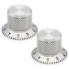 2PCS Precision Aluminum Potentiometer Knobs with Secure Fit for Guitars