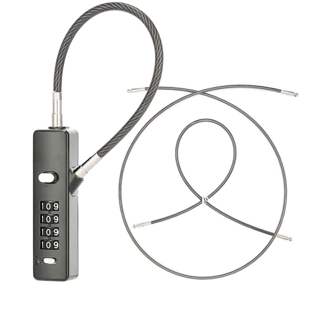 

Утолщенный длинный тросовый кодовый замок с 4-значной комбинацией, стальной трос, пароль, блокиратор для велосипеда style 2