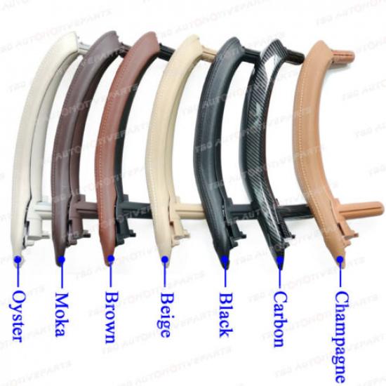 Door Pull Handle Cover with Leather Assembly For BMW X5 X6 F15 F16 2014 -2018