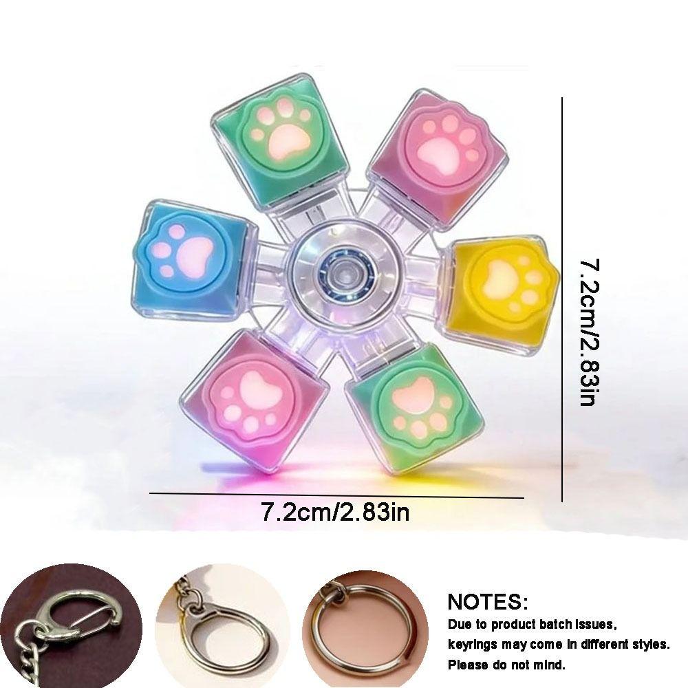 Relief Stress Keyboard Keychain 6 Keys Button Keyboard Clicker Toy Fidget Keychain  For Gifts