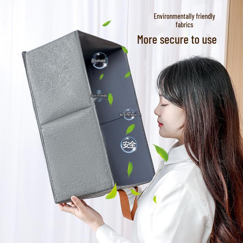 Foldable Ion Steel Frame Fabric Organizer: Large Capacity Storage Box for Clothes and Books.