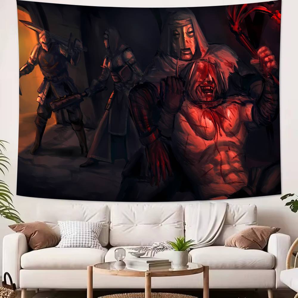 Large Cool Darkest Dungeon Video Gaming Popular Room Decoration Wall Tapestry Art Room Home Decor Wall Art Decor