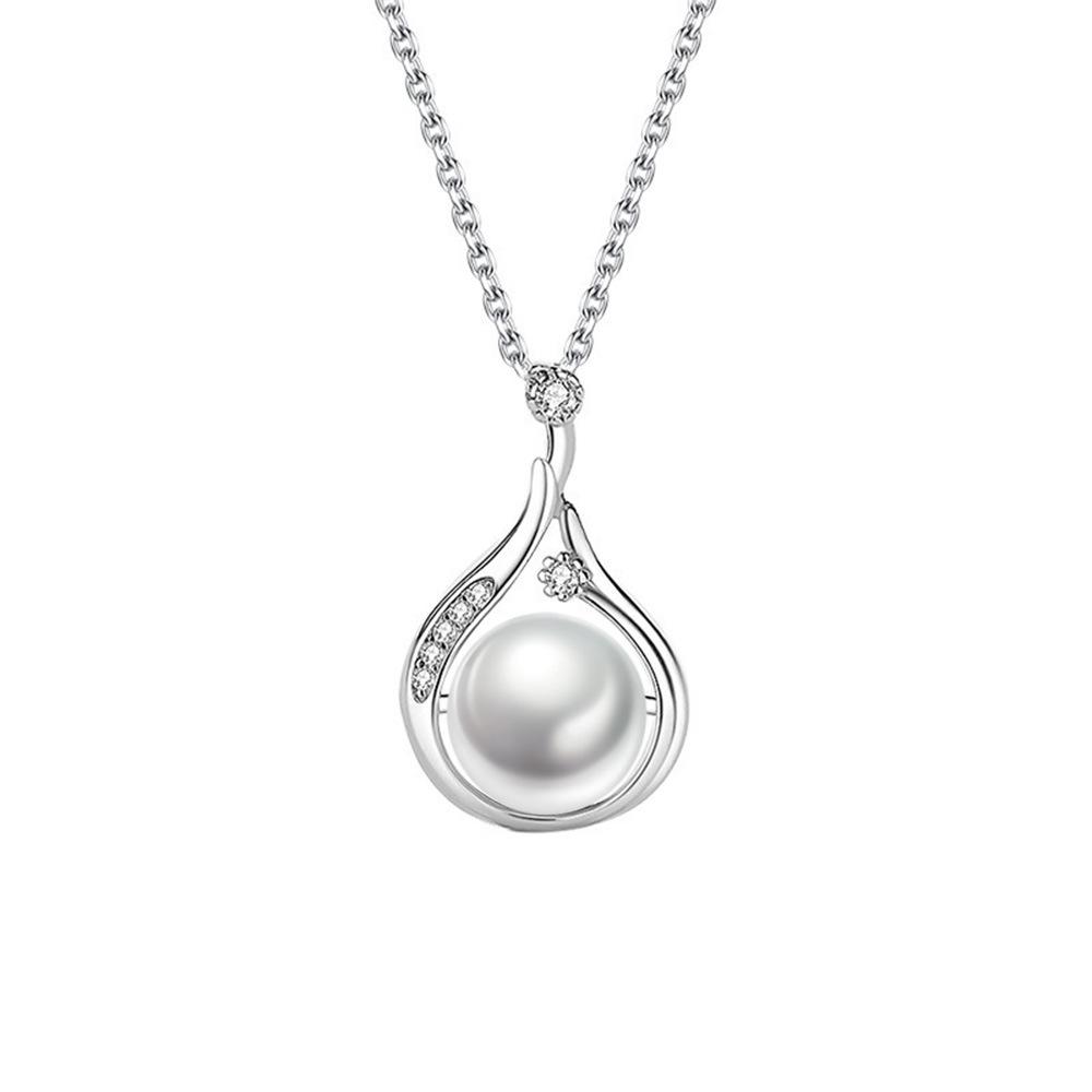 Zhenai Necklace Women's Freshwater Pearl Pendant Niche High Sense Necklace National Fashion Light Luxury Clavicle Chain Jewelry
