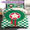 Morocco National Football Team Pattern Bedding,Quilt Set Quilt Cover Pillowcase Home Birthday Gift (1*duvet Cover+2*pillowcase,without Core)