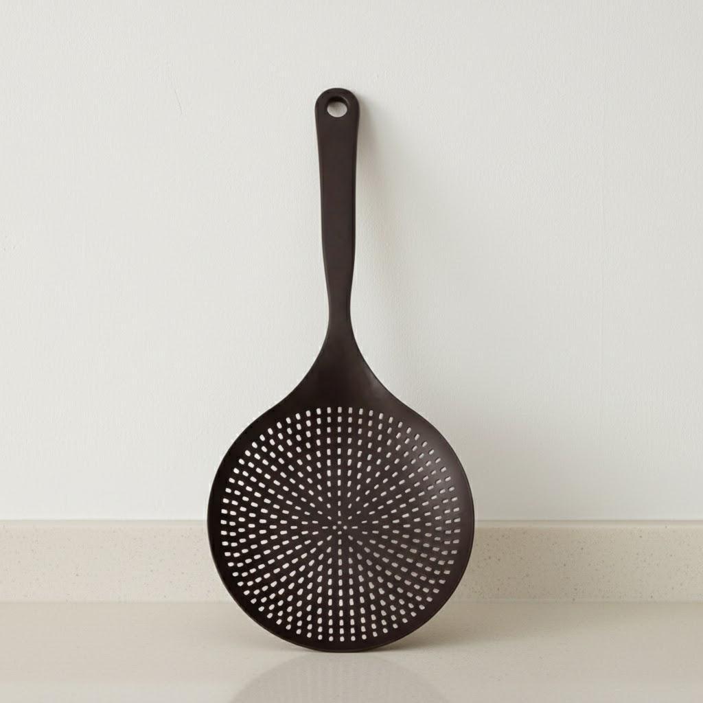 

High Temperature Resistant Colander Large Kitchen Noodle Strainer Anti Scald Vegetable Skimmer Cooking Tools чёрный