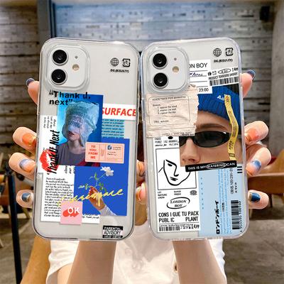 Fashion Label Fall Für Iphone 11 13 14 15 Pro Max 12 XR X Xs 7 8 Plus 6s SE 13 Mini 14promax 13promax Weiche TPU Covers Funda