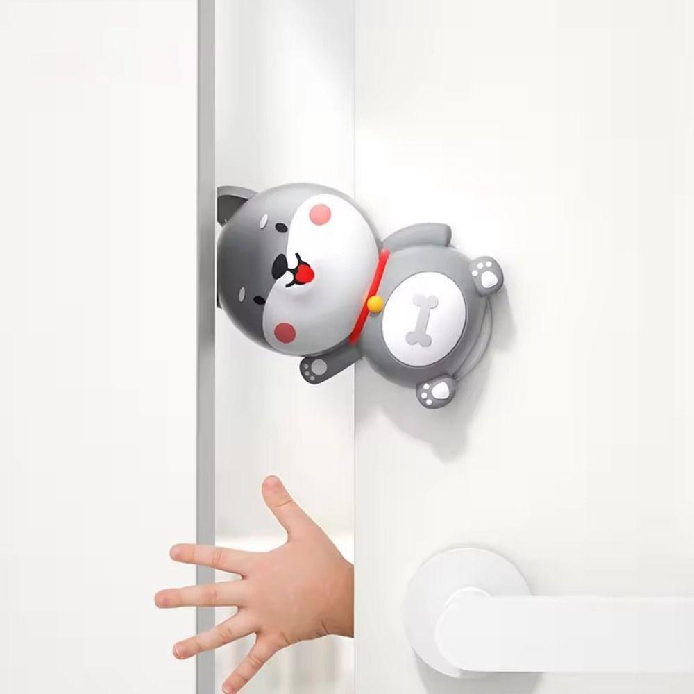 Silicone Door Stopper Windproof Function Cartoon Animal Anti Pinch Guard Hand Buffer Automatic Closing Prevention Door Arrest