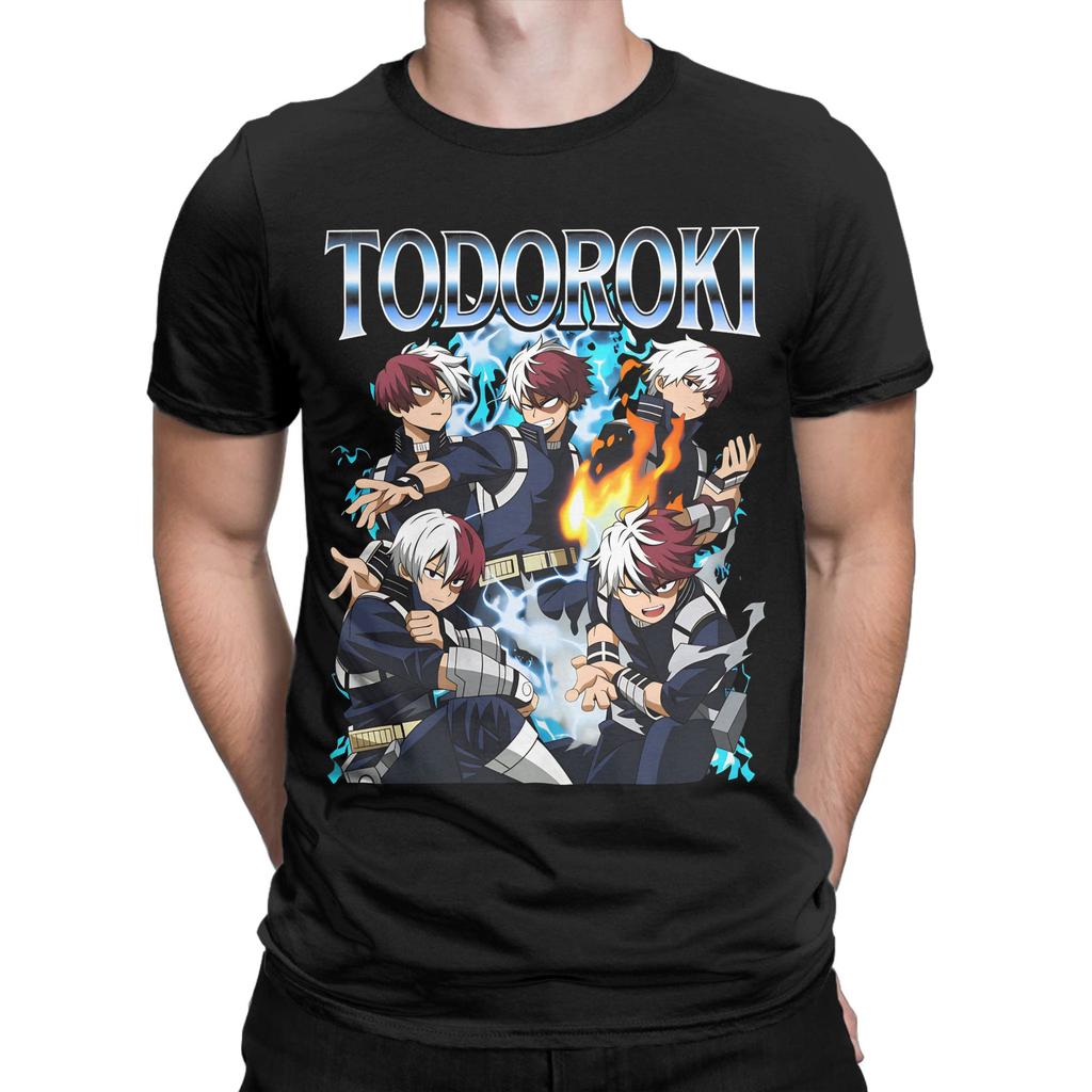 Mens TShirts Midoriya Izuku Deku Funny Cotton Tee Shirt Short Sleeve My Hero Academy T Shirt Round Collar Clothes Plus Size