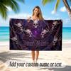 Skull Gothic Theme Beach Towel Personalized Custom Name & Text Soft Quick Dry Beach Towel for Swimming Travel
