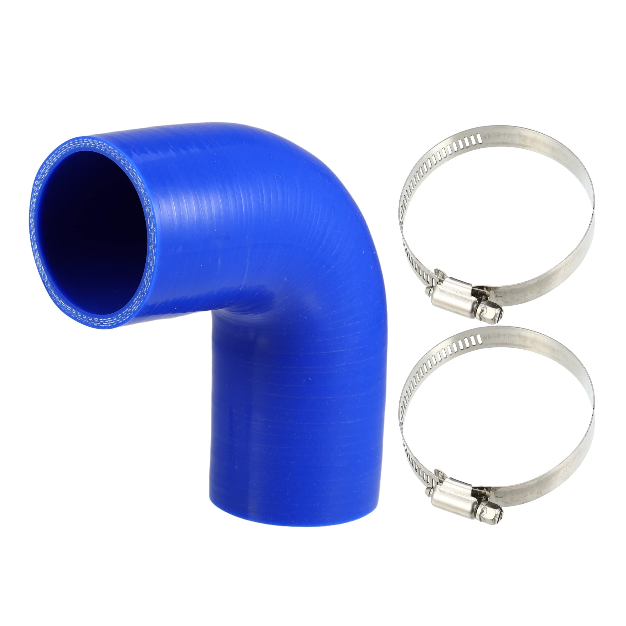 

X AUTOHAUX Silicone Hose, 2.2 inches (57 mm) Inner Diameter 90 Degree Elbow Engine Inner diameter 57mm Length 90-90mm синій
