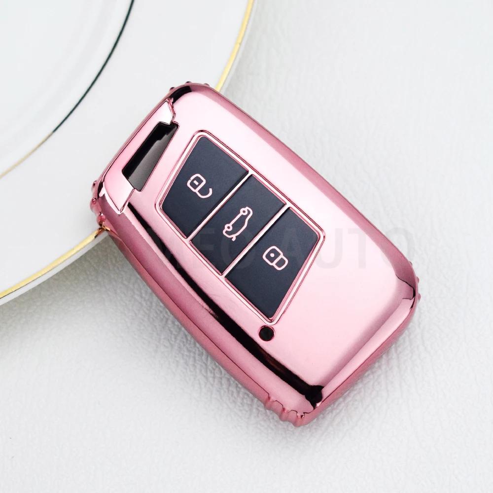 Tpu Smart Car Key Case Cover Key Fob Ring Holder Protect For Vw Passat B8 Jetta Skoda Superb Kodiaq