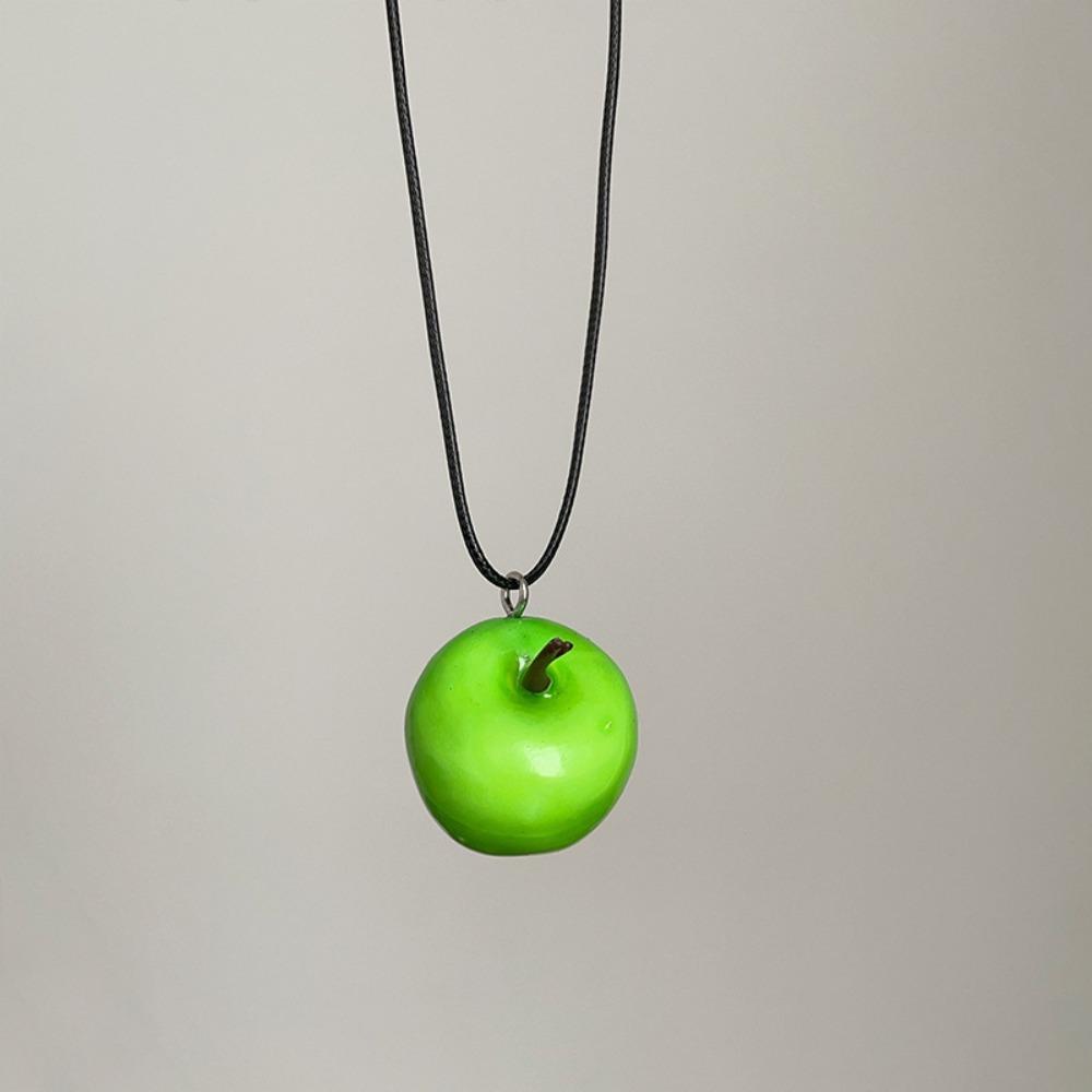 

Многоцветная имитация фруктов кулон DIY длинное ожерелье 2025 новая цепочка для свитера подарок Green Small