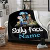 Custom Name Sally Face Theme Printed Blanket - Perfect for Couch, Bed, Travel & Outdoor Use | Machine Washable, Cozy & Durable.