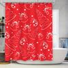 Tu Charming Christmas Shower Curtain Festive Holiday Bathroom Decor Red White Patterned Fabric Waterproof Holiday Home Decor Gif
