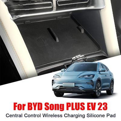 Para BYD Song PLUS 23 Auto Center Console Almofada de Silicone de Enchimento Sem Fio Decoração Interior do Carro Antiderrapante Armazenamento Tapete de Poeira