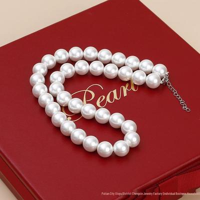 Collana di Perle d'Acqua Dolce da Donna - Catena per Clavicola con Perline di Conchiglia, Regalo di Compleanno Ideale per Mamma o Anziani