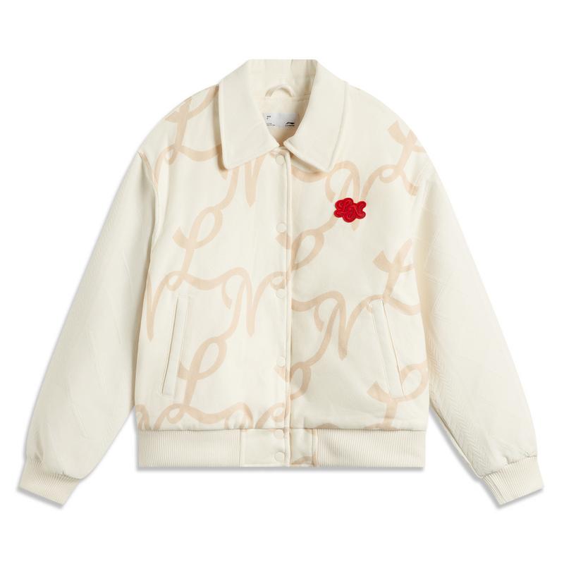 

Li-Ning Comfortable Casual Simple Polo Cotton Jacket Women Jackets White AJMV088-2