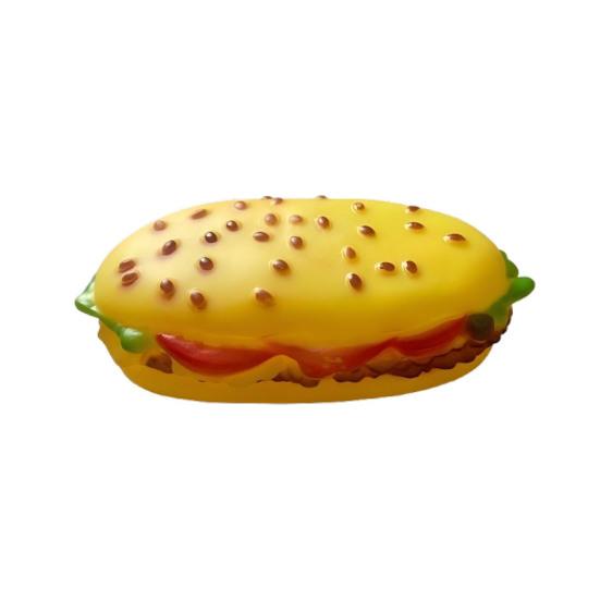 

Dog Squeaky Toy Vinyl Chew Toys with Built-in Sound Realistic Burger, French Fries, D