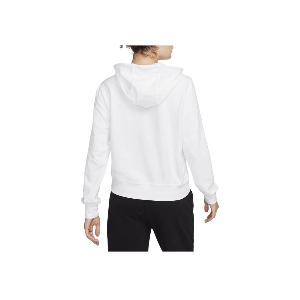 Nike Dri-FIT One Solid Logo Hoodie Women Sweatshirt White FB5198-100