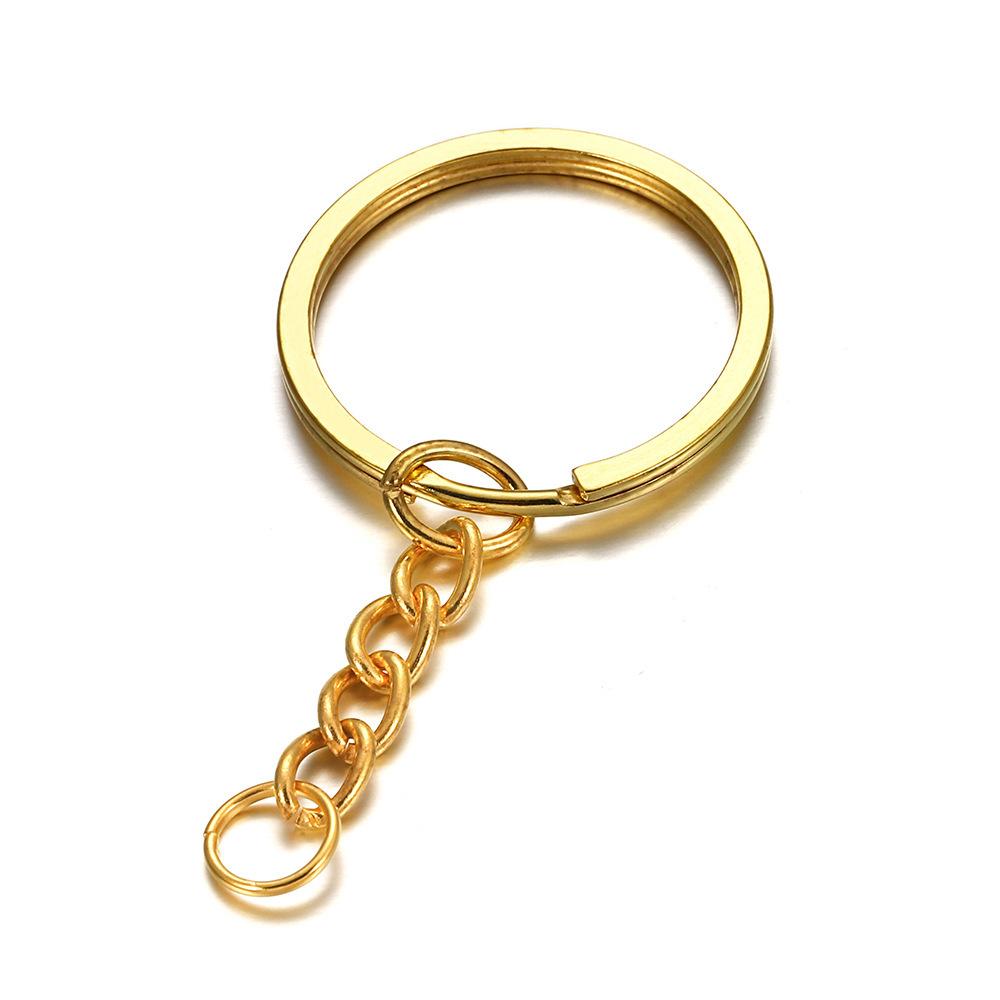 Diy Jewelry Accessories, Key Ring Belt Chain, Flat Aperture Ring Key Chain, Keychain Pendant, Key Ring Pendant Metal.