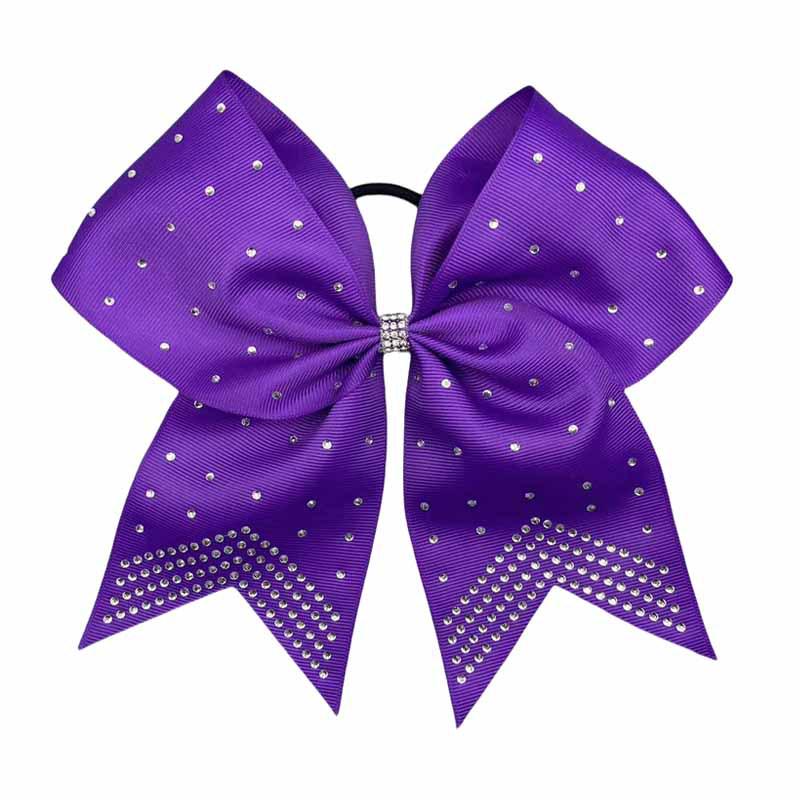 Glänzende Strass-Schwalbenschwanz-Schleifen-Haargummis für Mädchen - Cheerleading-Band-Kopfschmuck