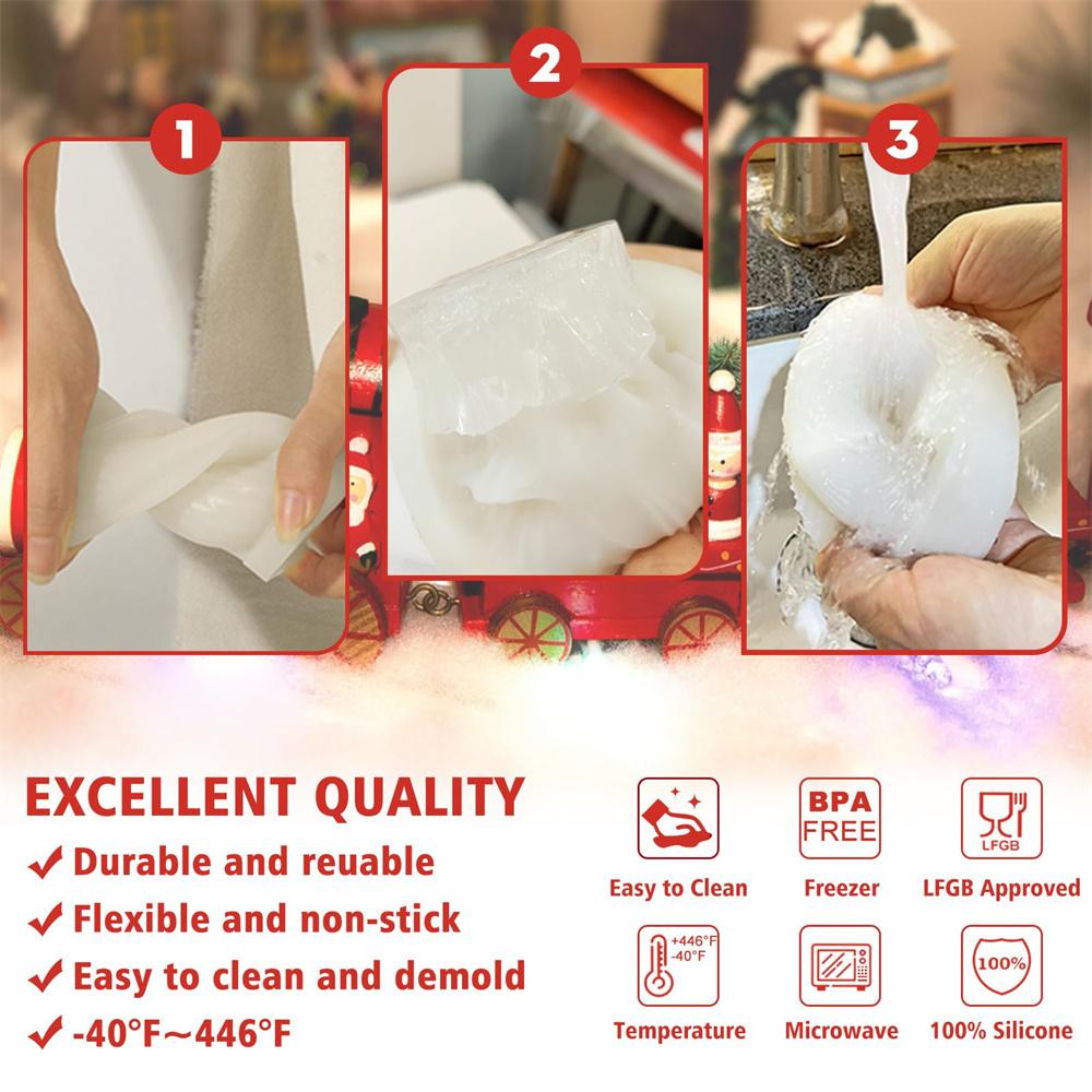 3D Gnome Candle Silicone Mold DIY Soap Polymer Clay Plaster Epoxy Resin Mould Christmas Decoration Gifts Home New Year Decors