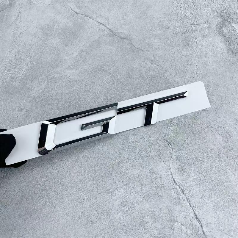 3D ABS Logo GT Emblem Letters Badge Car Rear Trunk Sticker for BMW F34 E36 E46 F07 G32 650 535i 630i 3 5 6 Series GT Accessories