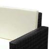 vidaXL 2-tlg. Garten-Lounge-Set mit Auflagen Poly Rattan Schwarz