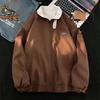 Herbst Revers Workwear Jacke Herren Reißverschluss Trenchcoats Windbreaker Vintage Übergroße Japanische Mode Harajuku Streetwear Jacke