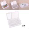 5pcs Plastic Bobbins Storage Box Embroidery Sewing Craft Thread Spools Container Empty Case Holder