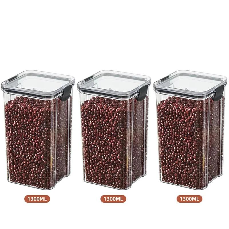 460-1800ml Versiegelte Gläser Küchen Getreide Aufbewahrungsorganisator Großer Behälter Kunststoff Feuchtigkeitsdichte Aufbewahrungsbox Haushalts Gewürzgläser