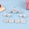 Set da 15 pezzi Mini Teiera Piattini Tazze Accessori Mini Stoviglie in Ceramica Micro Acquario Paesaggio Ornamento per Paesaggistica