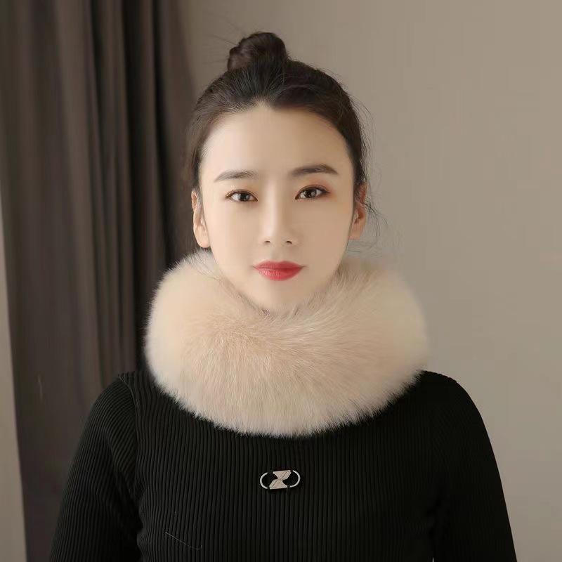 Celebrity Winter Fur Collar Scarf: Versatile Neck Warmer for Men & Women