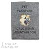 Kafkas Çoban Köpeği, Kafkas Ovçarkası - Köpek pasaport kılıfı, evrak kılıfı, gezgin için hediye, Art-Dog markasından
