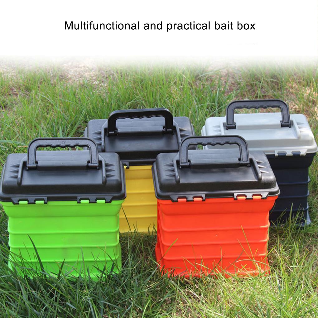 Portable Tool Chest With Locking Clip For Storing Tools And Small Parts Fishing Tackle Box 4 Layers Fishing Box Portable
