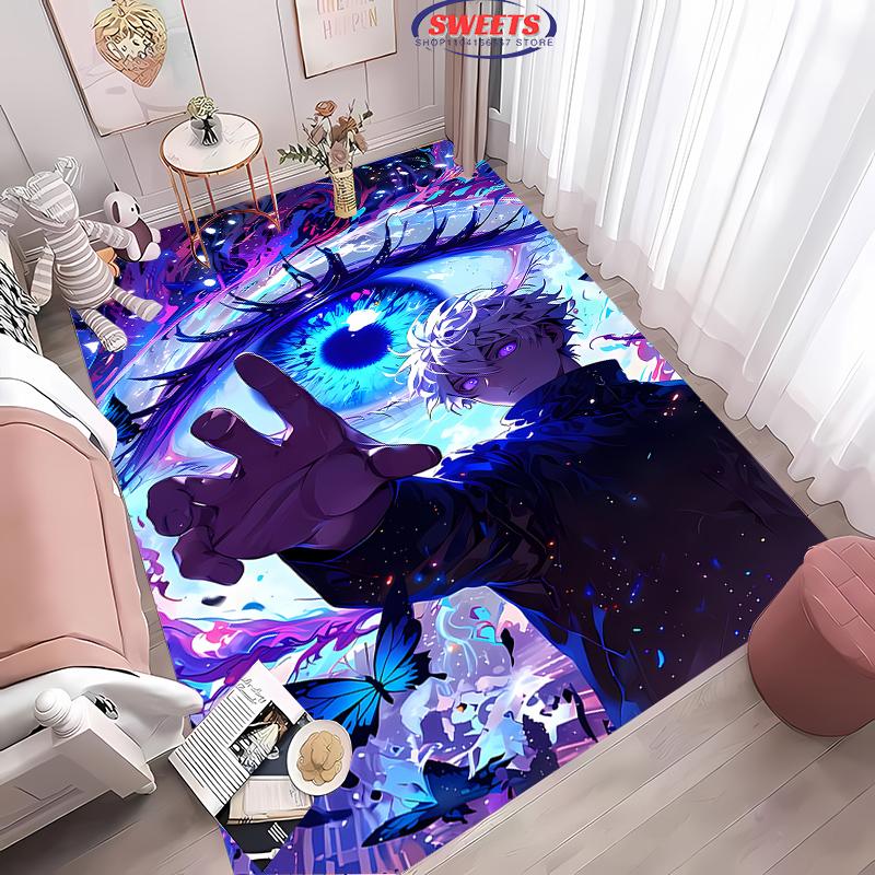 New Shelves ! Jujutsu Kaisen Gojo Satoru Carpet, Living Room Bedroom Office Kid's Room of Choice, Non-slip Machine Washable Mat