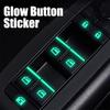 Car Window Lifter Luminous Button Sticker Switch Window Button Night Fluorescent Decals Stickers Auto Interior Decor Accessories