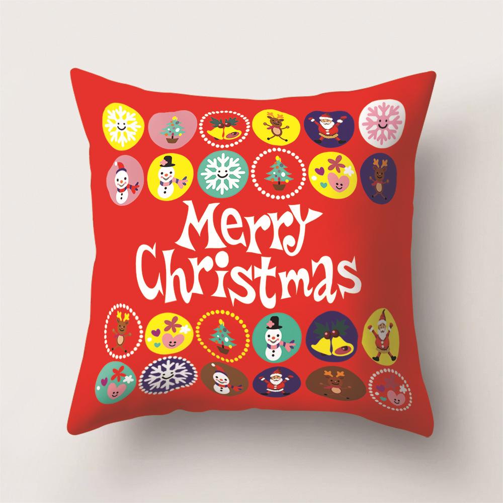Cartoon Pattern Office Pillow Yiwu Pillowcase Christmas Sofa Pillowcase