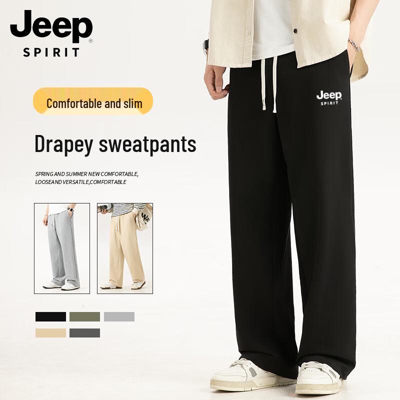 JEEP SPIRIT Men's 220G Heavyweight Casual Straight-Leg Pants