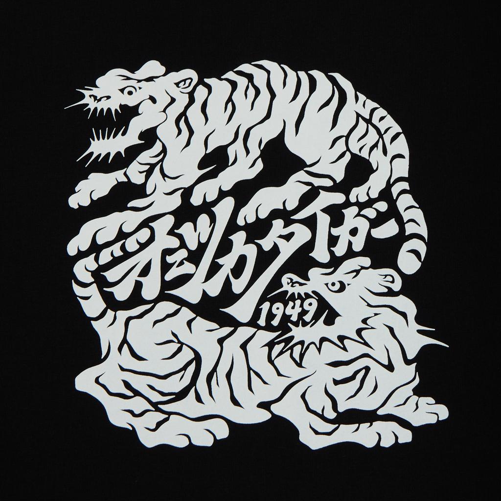 Onitsuka Tiger Graphic Tee Pullover Round Neck Comfortable T-Shirt Unisex tops Black 2183B616-001