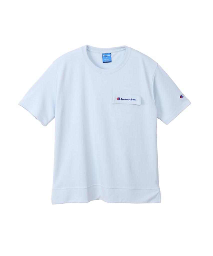 Champion Sports Short Sleeve Crew UV Heat Script Logo Embroidery Women's T-Shirt, CW-BS310-797-L, Neck, Quick-Drying, Stretch, Protection, Shielding,