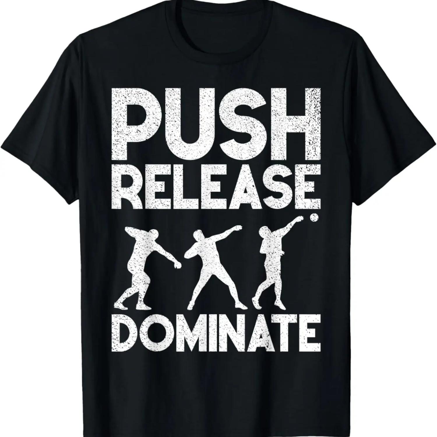 Футболка с надписью Push Release Dominate Shot Put S