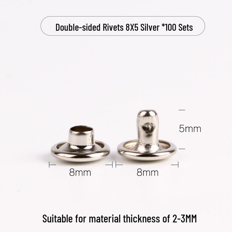 4-12mm DIY Metal Double-Sided Cap Rivet - Decorative Shoe Repair Accessory